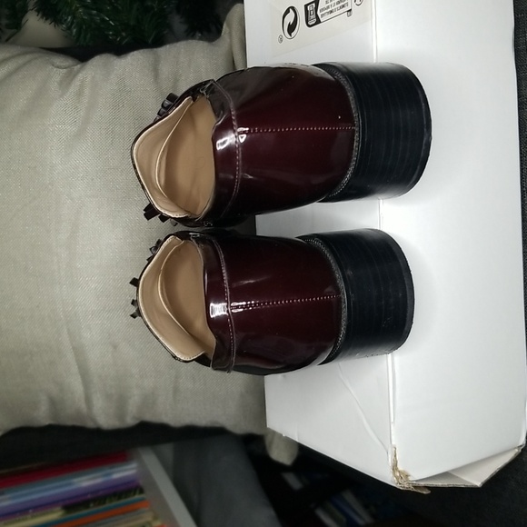 Womens H&M Burgundy loafers size 8.5 - Picture 7 of 10